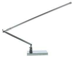 Pureoptics Led Bar Desk Lamp With Adjustable Boom Arm, Desk Clamp Mount Included, Chrome (Vled530)