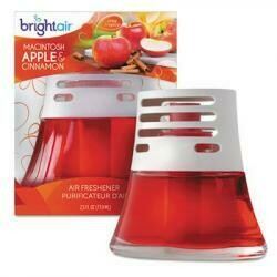 Bright Air&Reg; Scented Oil Air Freshener, Macintosh Apple And Cinnamon, Red, 2. 5Oz, 6/Carton
