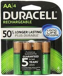 Duracell Rechargeable Aa Batteries 4 Count (Packaging May Vary)