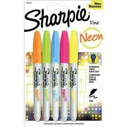 Sharpie Fine Point Neon Marker Set of 5