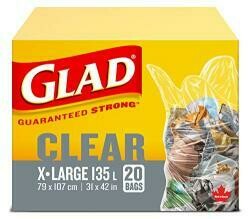 Glad 20 Pack 31 X 42 Clear Lawn And Leaf Garbage Bags