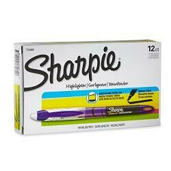 Sharpie Accent Sharpie Pen-Style Highlighter, Purple, 12-Pack