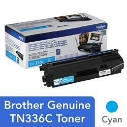 Brother Genuine High Yield Toner Cartridge, TN336C, Replacement Cyan Toner, Page Yield Up To 3,500 Pages, Amazon Dash Replenishment Cartridge, TN336