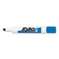 Expo Low Odor Dry Erase Markers, Chisel Tip, Blue, 12 Count
