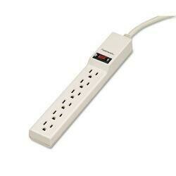Fellowes Six-Outlet Power Strip, 120V, 4Ft Cord, 10-3/4 X 1 5/8 X 1-3/8, Platinum -:- Sold As 2 Packs Of - 1 - / - Total Of 2 Each