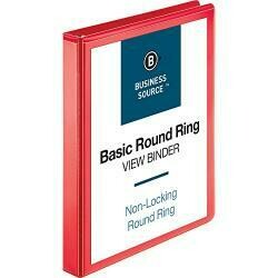 Business Source Round Ring Binder, 1" Capacity (09966)
