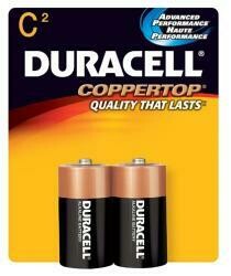 Duracell Copper Top C Duracell Coppertop C Alkaline Batteries 1.5 Volt 2 Each