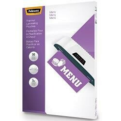 Fellowes Laminating Pouches, Thermal, Menu Size, 3 Mil, 50 Pack (52013)