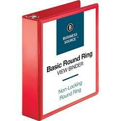 Business Source Round Ring Binder, 2" Capacity (09968)