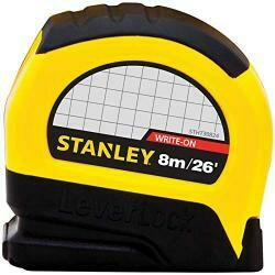 Stanley 30-824 8M/26 X 1-Inch Leverlock Tape Rule (Cm Graduation)