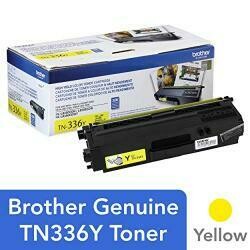 Brother Genuine High Yield Toner Cartridge, TN336Y, Replacement Yellow Toner, Page Yield Up To 3,500 Pages, Amazon Dash Replenishment Cartridge, TN336