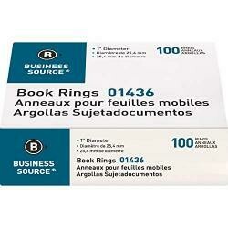 Sparco Book Ring, 1 Diameter, 100/BX, Silver