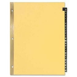 Sparco A-Z Black Leather Tab Index Dividers