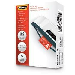Fellowes Laminating Pouches, Id Tag Size, 5 Mil, 100 Pack (52015)