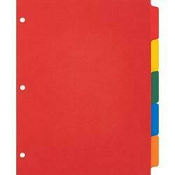 Business Source Plain Tab Color Polyethylene Index Dividers