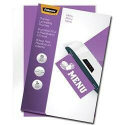Fellowes Laminating Pouches, Thermal, Menu Size, 17.5 X 11.5 Inches, 3 Mil, 25 Pack (52011)