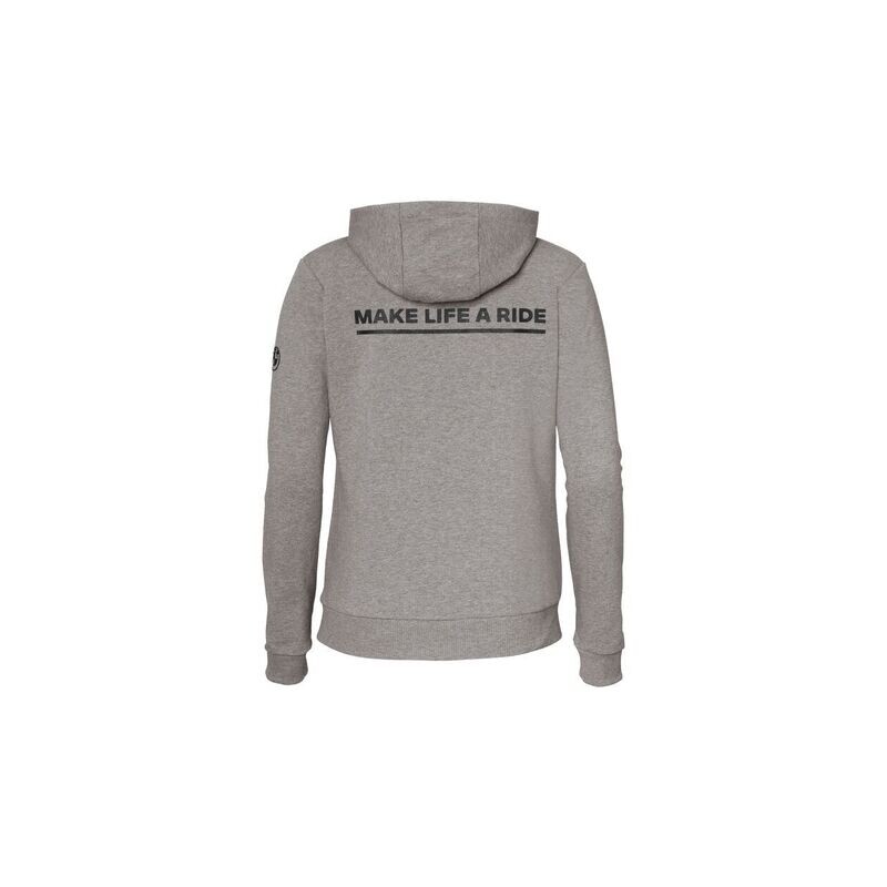 Zip-Hoodie Make Life A Ride Grau Damen