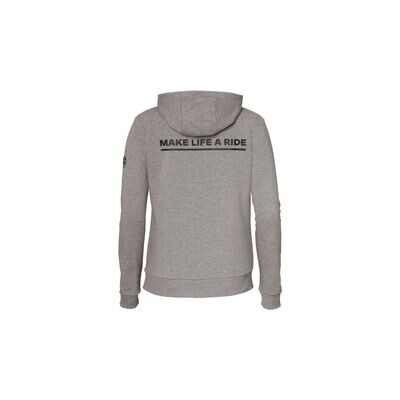Zip-Hoodie Make Life A Ride Grau Damen