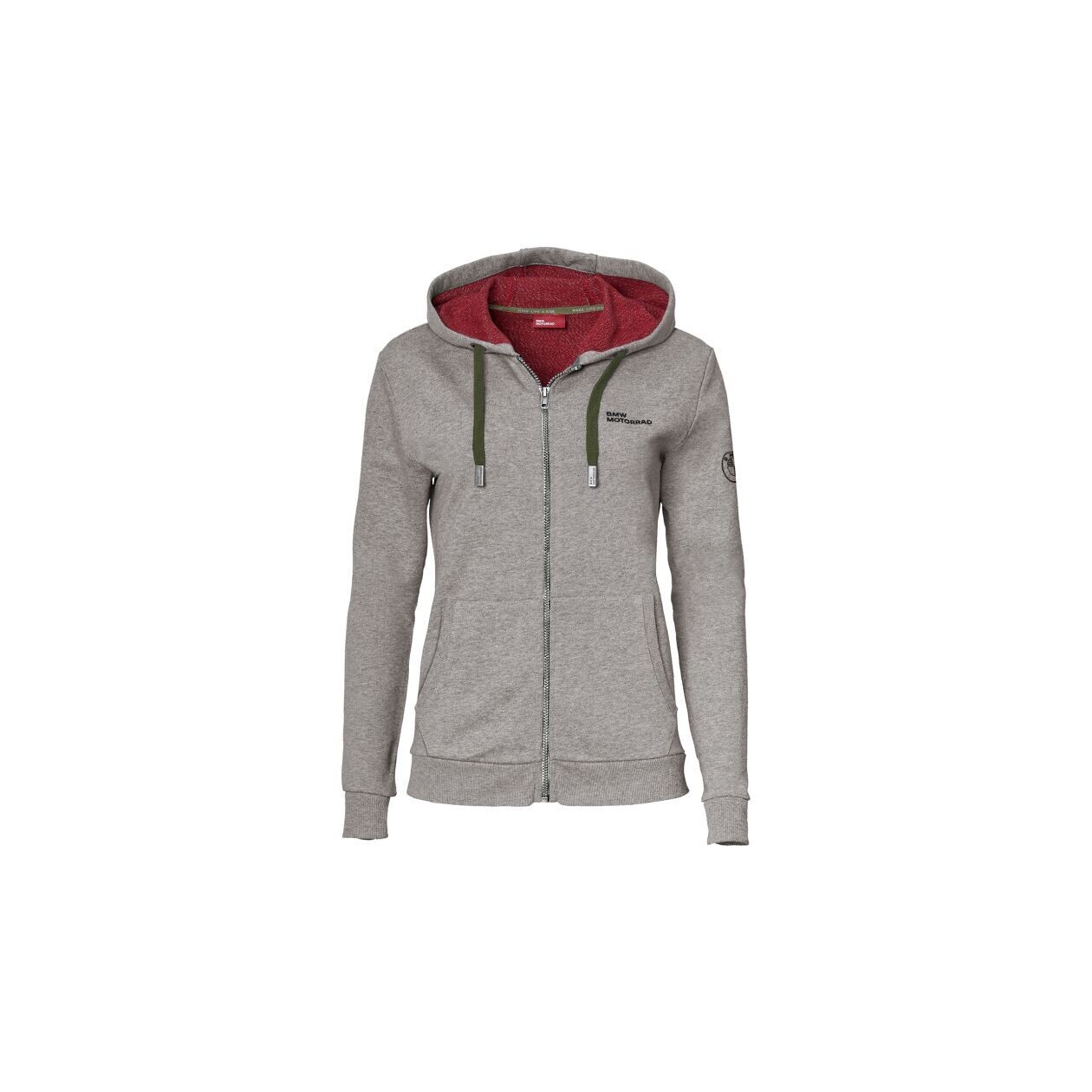 Zip-Hoodie Make Life A Ride Grau Damen