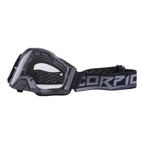 SCORPION Motocross Brille E20 Silber-Schwarz