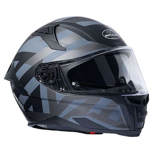 Moto Eleven Helm Pace grau-schwarz Moto Eleven Helm Pace grau-schwarz