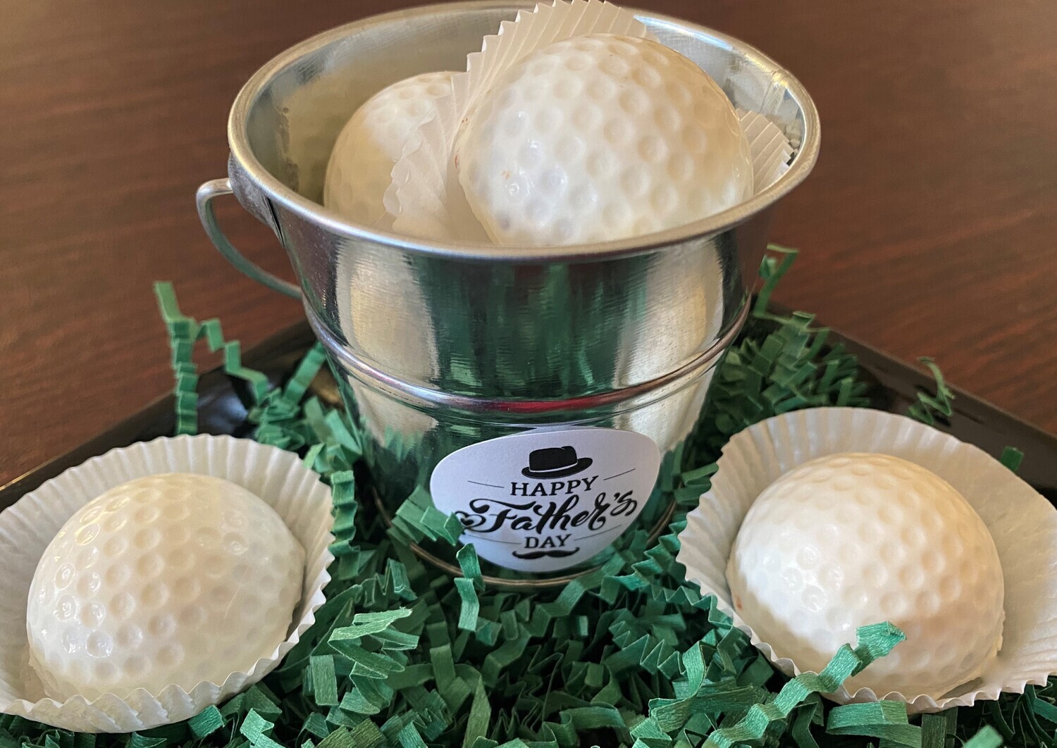 Container of 6 Chocolate Golf Balls