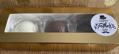 Gold Box of 3 Chocolate Golf Balls