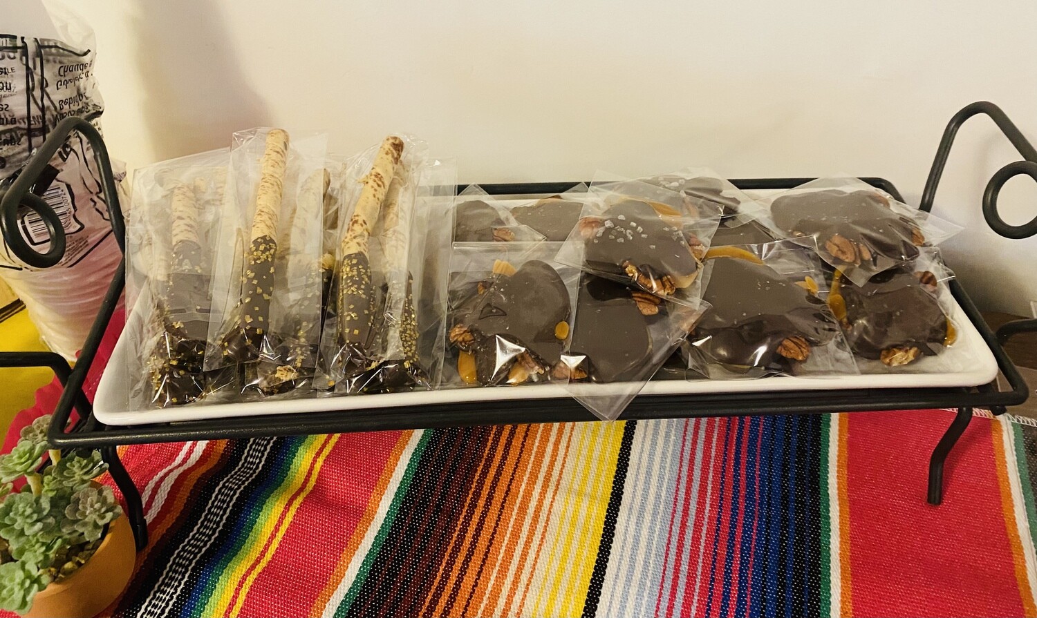 Caramel Pecan Turtles with Sea Salt - 1 Dozen