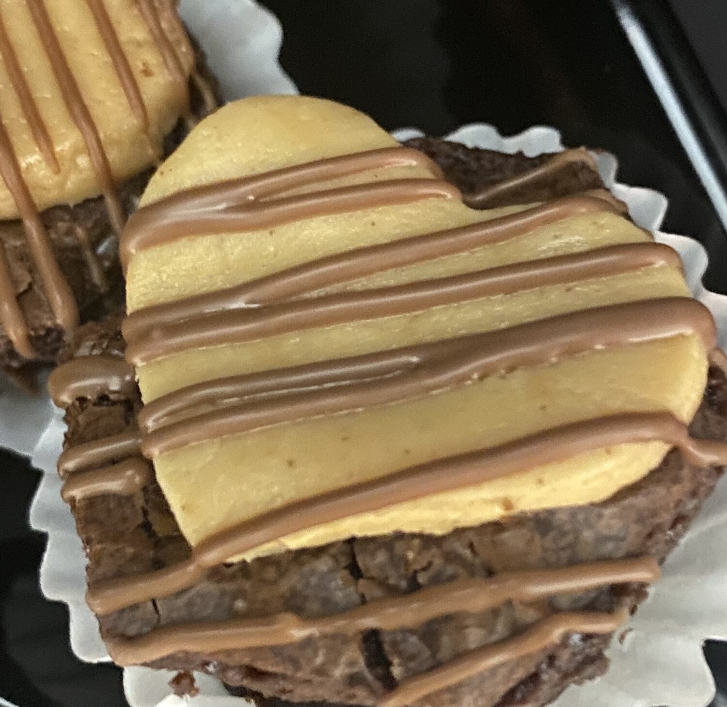 Mini Brownies with Peanut Butter Heart - 1 Dozen