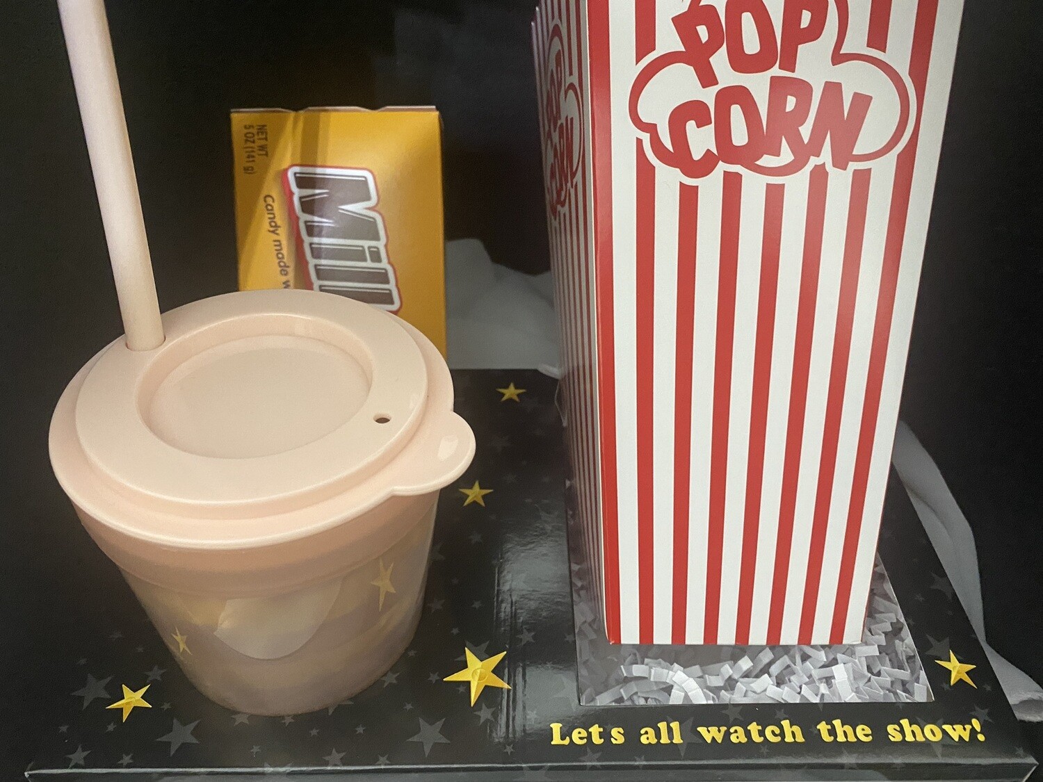 Movie Night Goodie Box with Triple Chocolate Popcorn