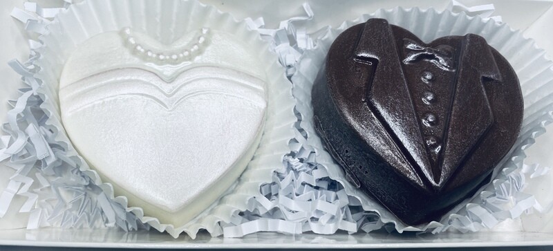 Bride and Groom Jumbo Chocolate-Covered Oreos - Set of 2