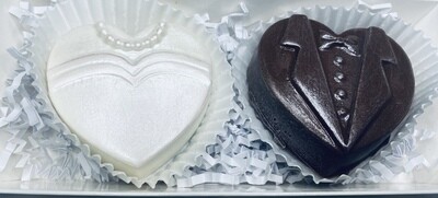 Bride and Groom Jumbo Chocolate-Covered Oreos - Set of 2 Bride and Groom Jumbo Chocolate-Covered Oreos - Set of 2