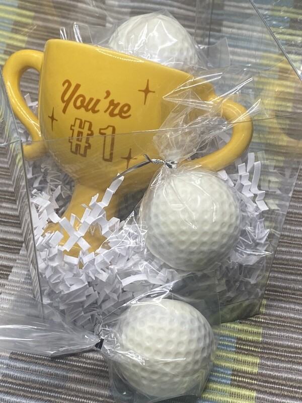 Container of 6 Chocolate Golf Balls