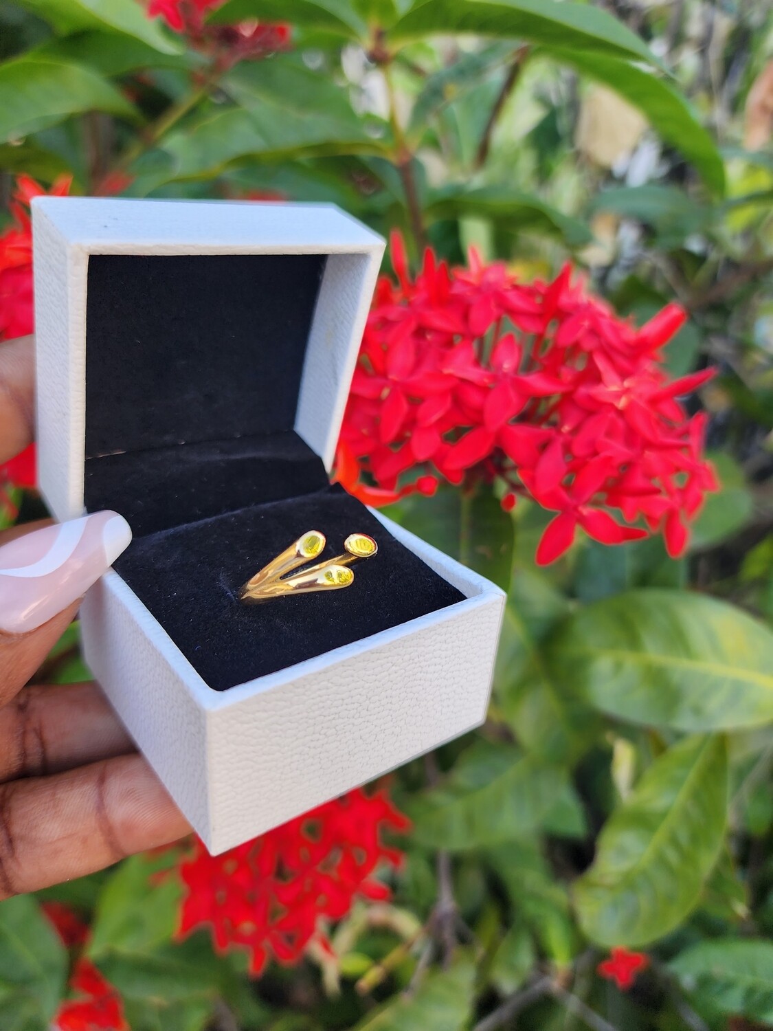 Minimalist Flat open ring gold SIZE 7