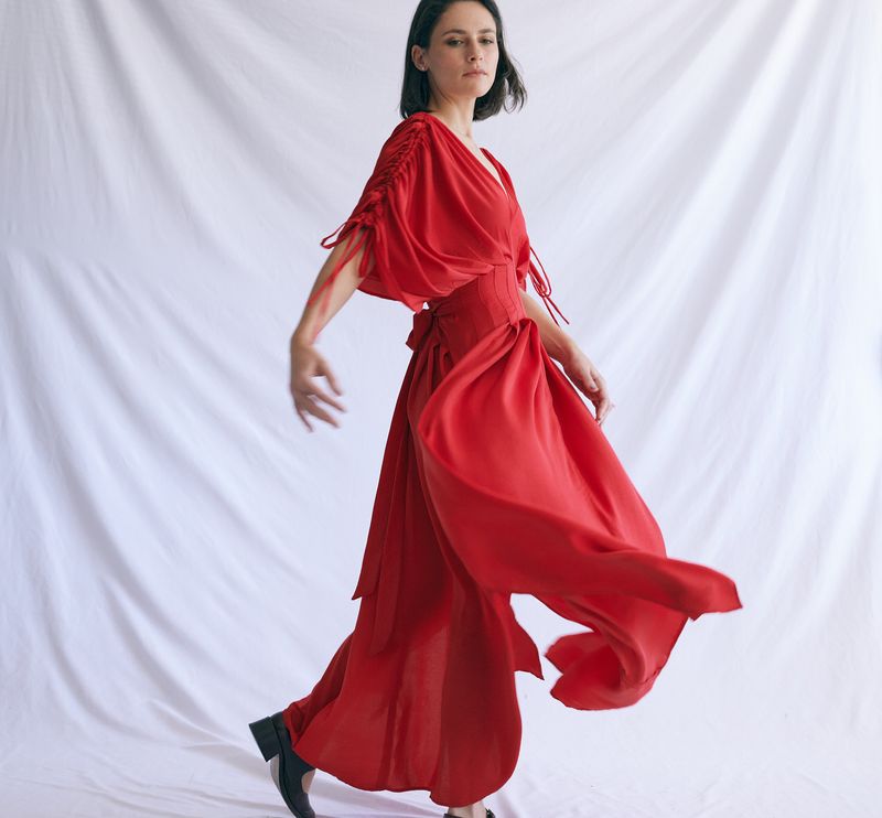 Red Obi Dress
