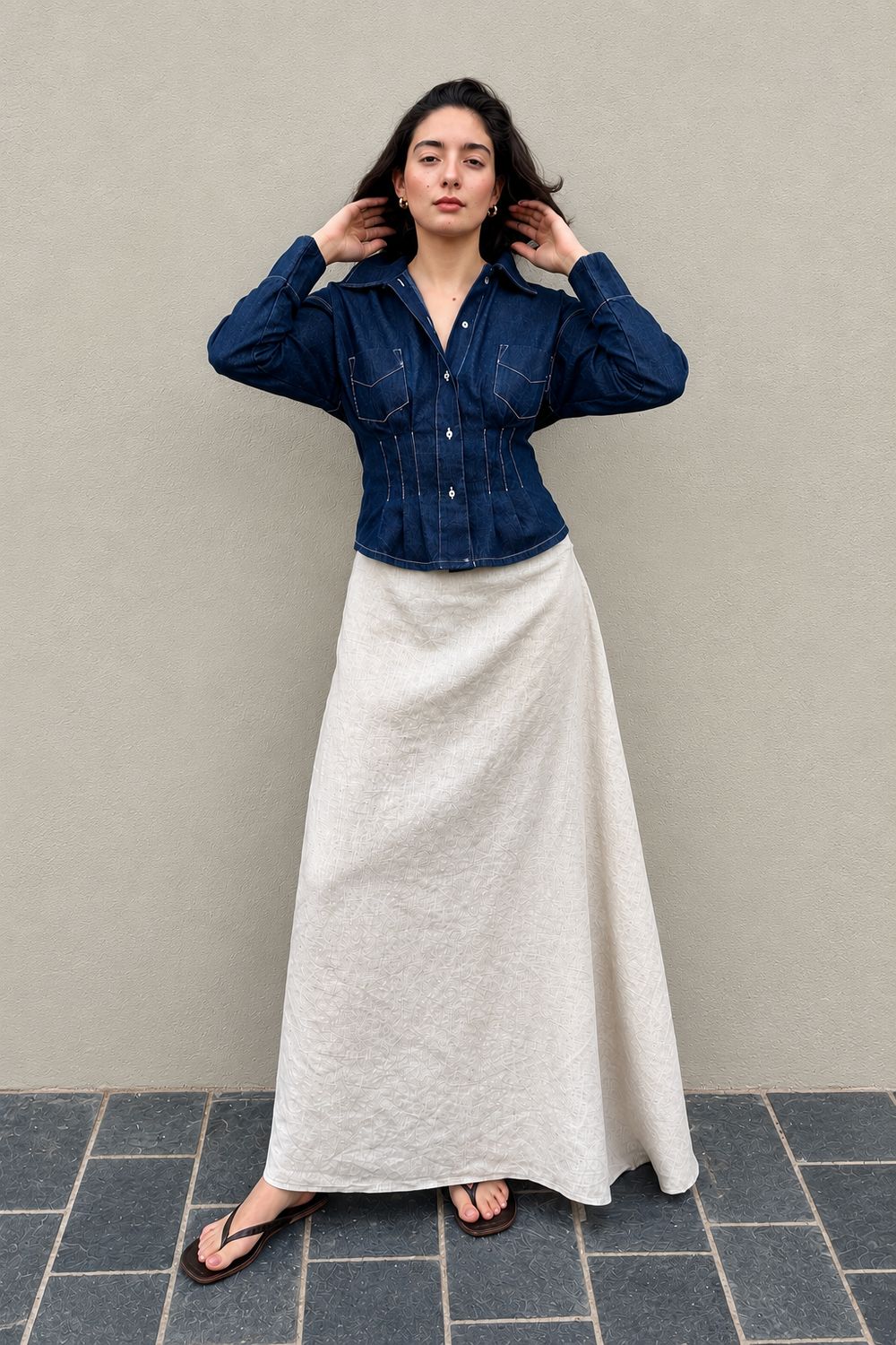 The Aria Asymmetric Linen Skirt