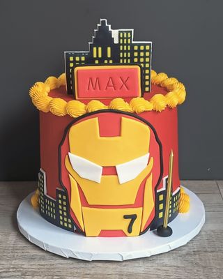 Superhero Party Cake