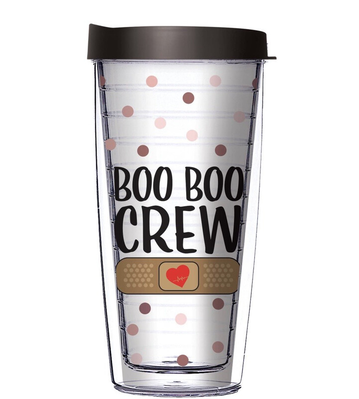 16oz Boo Boo Crew Insulated Tumbler With Black Travel Lid
