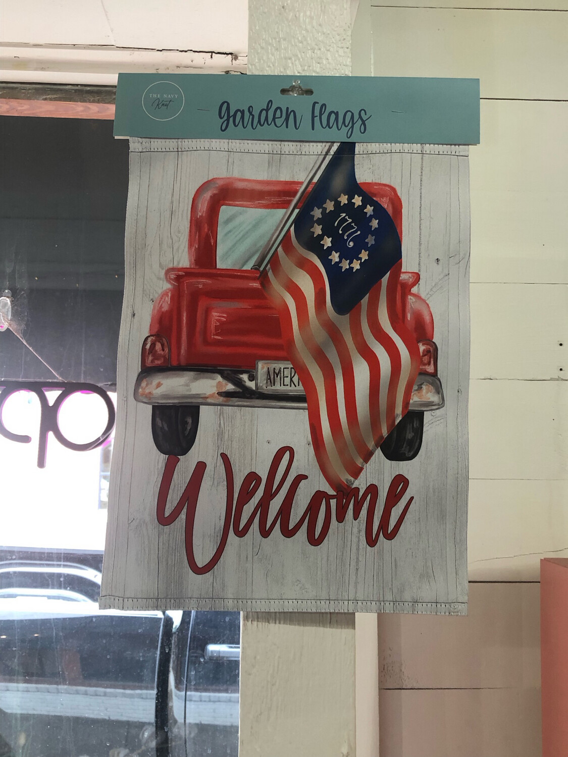 Garden Flag- American Flag Truck