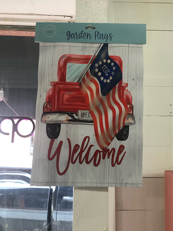 Garden Flag- American Flag Truck