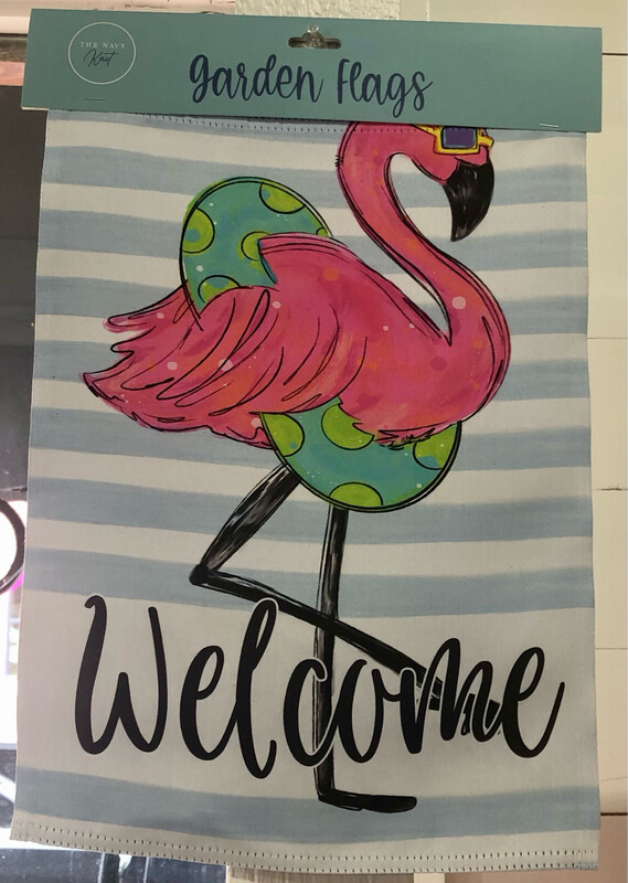 Garden Flag- Swimming Flamingo