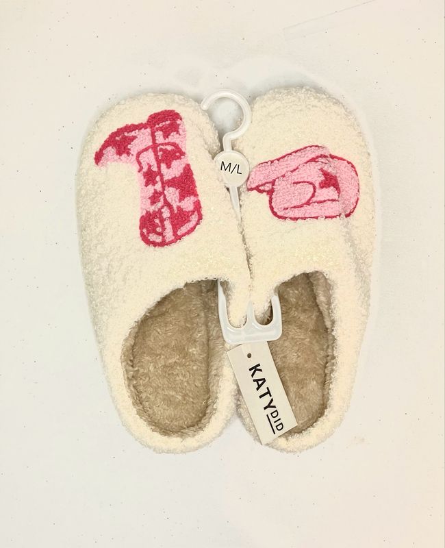 Katydid Boot And Cowgirl Hat Western Slippers