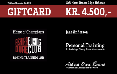 GIFT CARD PERSONAL TRAINING