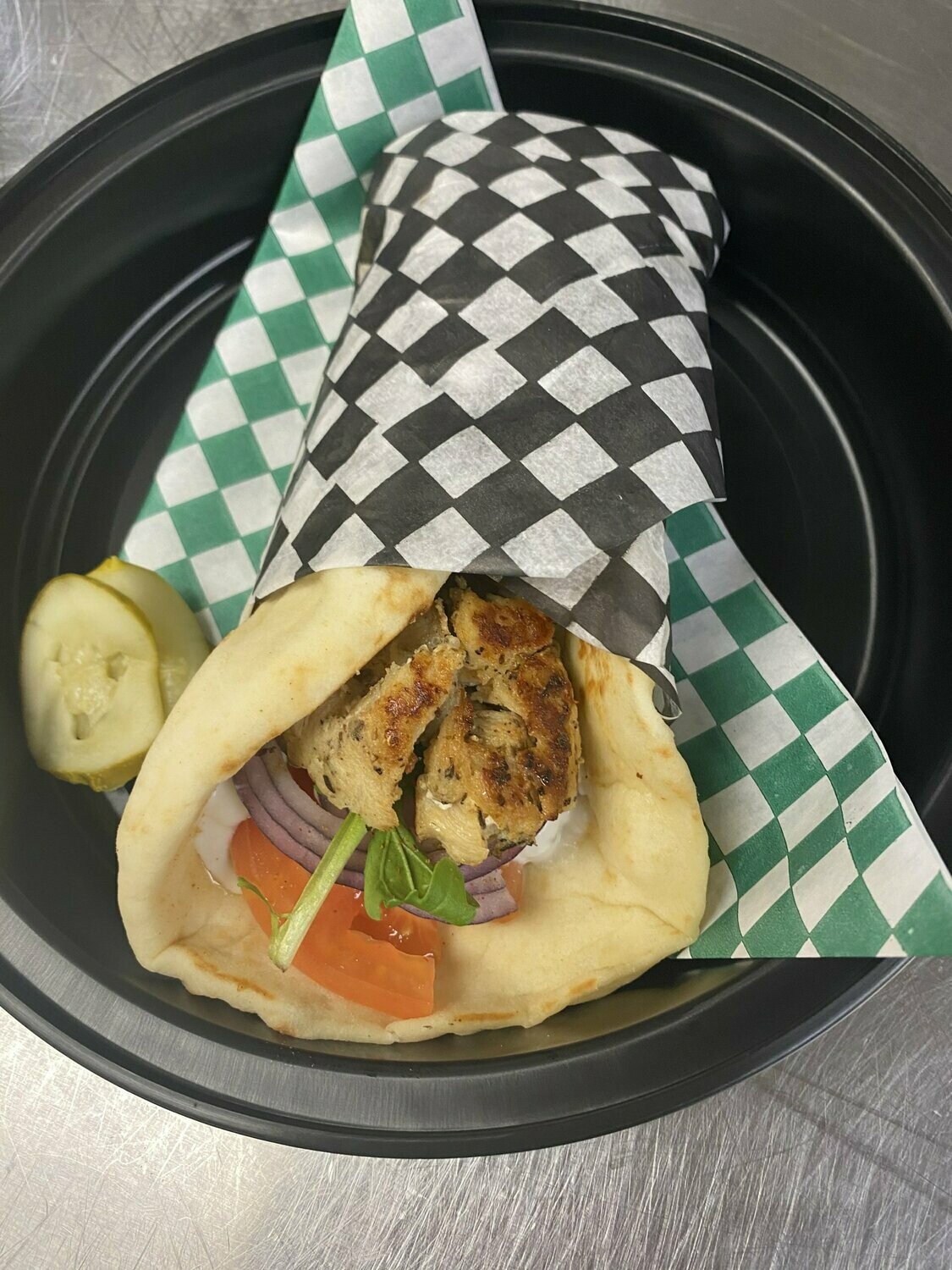 Souvlaki on a Pita