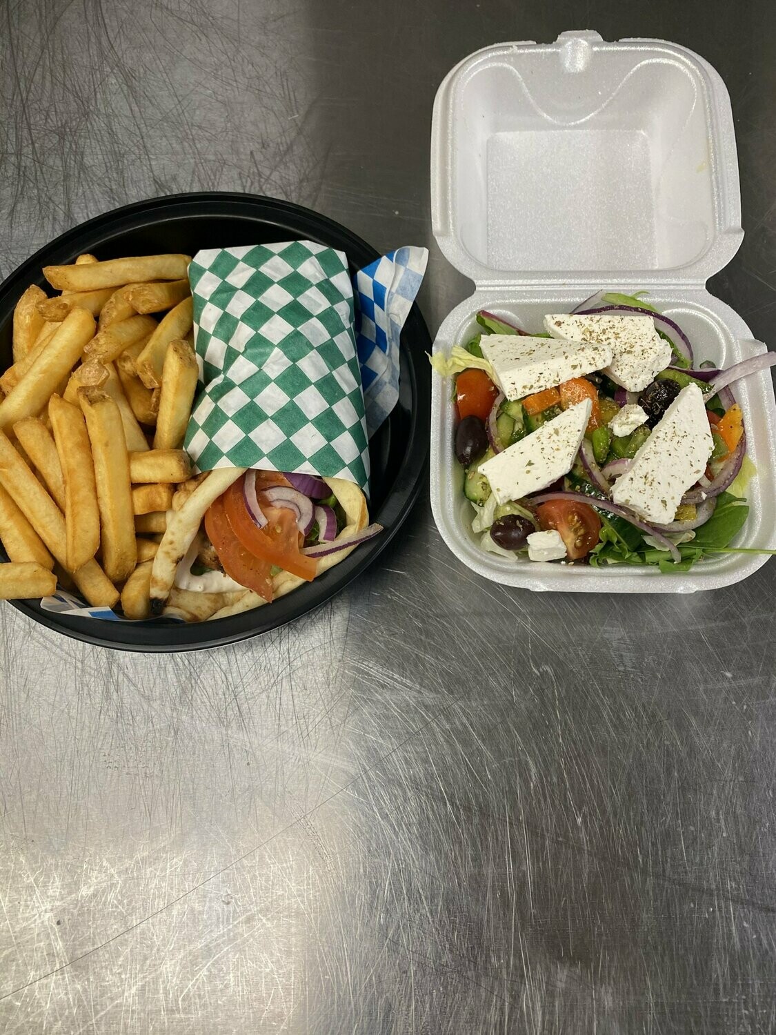Souvlaki on a Pita Deluxe