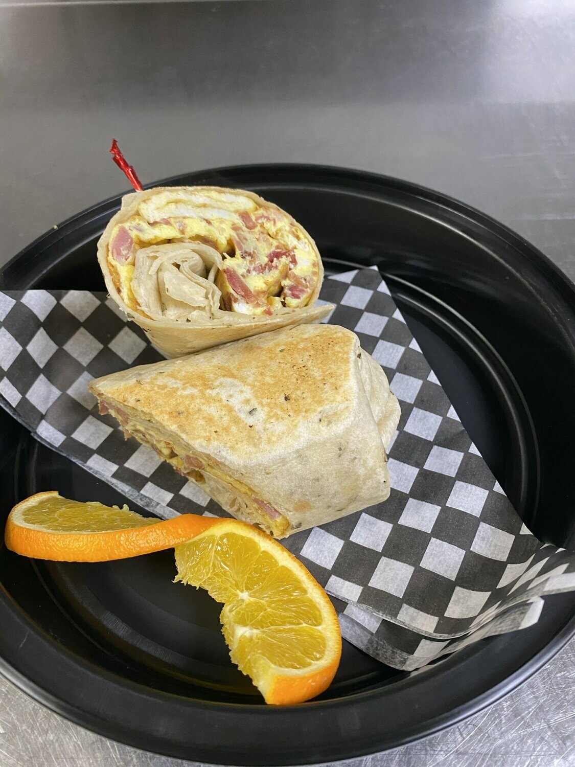 Scrambled Eggs &  Meat Wrap