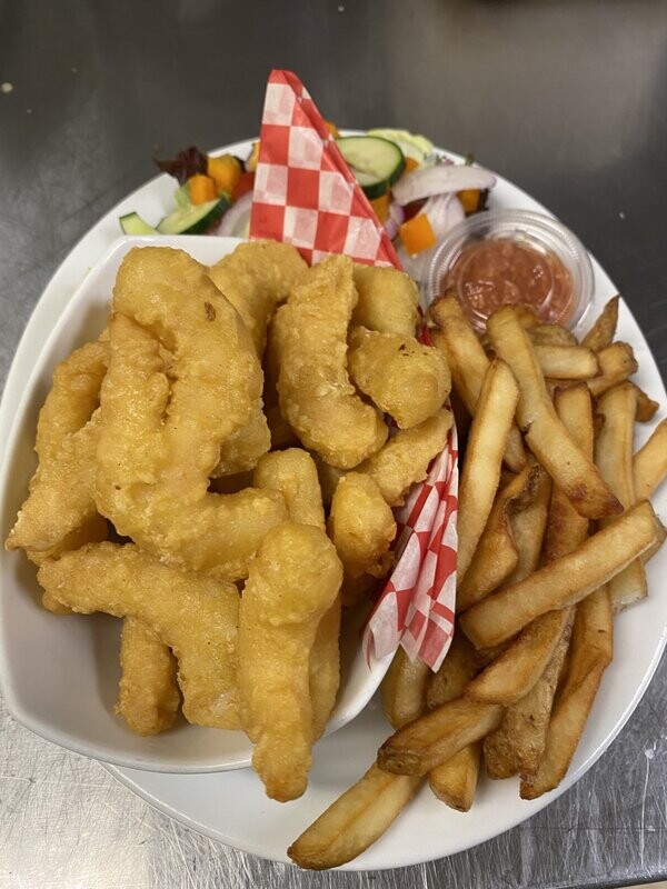 Beer Battered Shrimp in a Basket