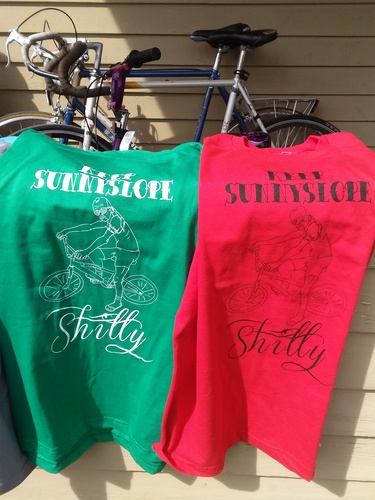 &quot;Keep Sunnyslope Shitty&quot; White on Green T Shirt