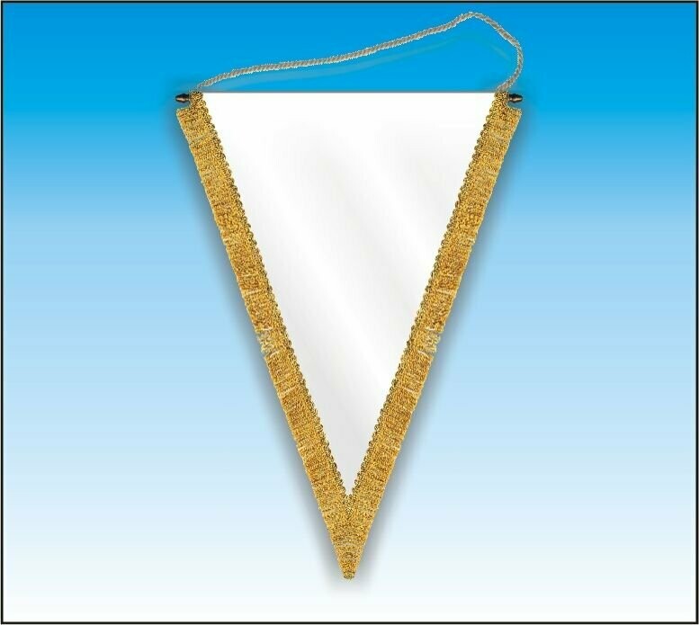 GAGLIARDETTI NEUTRI BIANCHI TRIANGOLARI 25X35 - CONF. 25PZ.