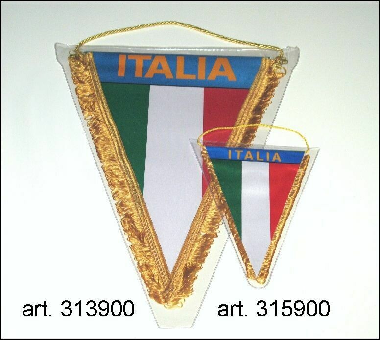 GAGLIARDETTO ITALIA RASO TRIANGOLARE 25X35 - CONF. 10PZ.